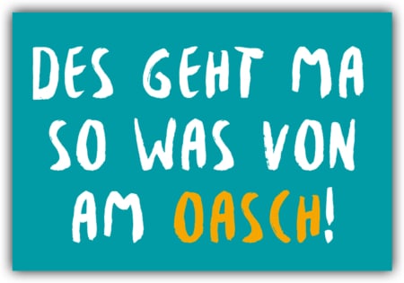 playa Kühlschrankmagnet #258 Des geht ma sowas von am Oasch