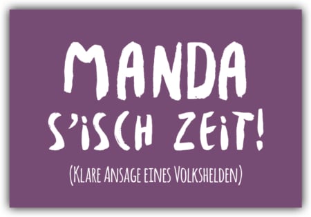 playa Kühlschrankmagnet #220 Manda s'isch Zeit